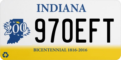 IN license plate 970EFT