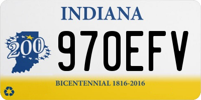 IN license plate 970EFV