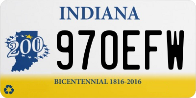 IN license plate 970EFW
