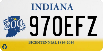 IN license plate 970EFZ