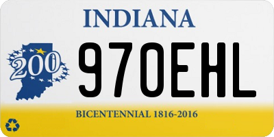 IN license plate 970EHL