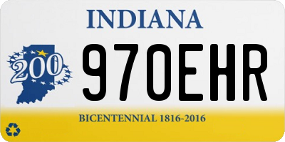 IN license plate 970EHR