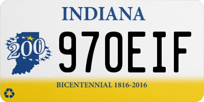 IN license plate 970EIF