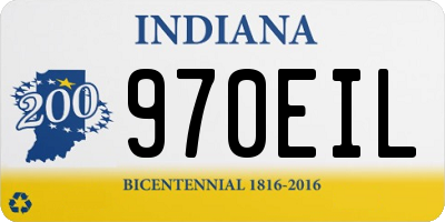 IN license plate 970EIL