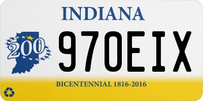 IN license plate 970EIX