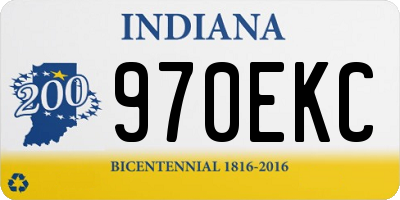 IN license plate 970EKC