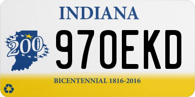 IN license plate 970EKD