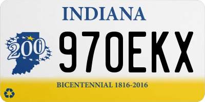 IN license plate 970EKX