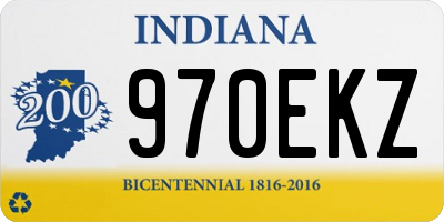 IN license plate 970EKZ