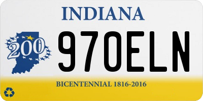 IN license plate 970ELN