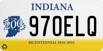IN license plate 970ELQ