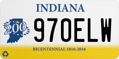 IN license plate 970ELW