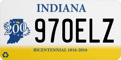 IN license plate 970ELZ