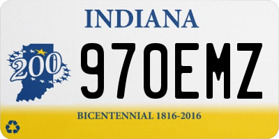 IN license plate 970EMZ
