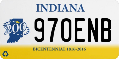 IN license plate 970ENB