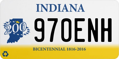 IN license plate 970ENH
