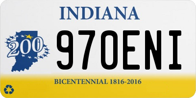 IN license plate 970ENI