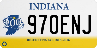 IN license plate 970ENJ