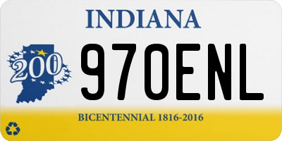 IN license plate 970ENL