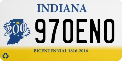 IN license plate 970ENO