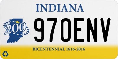 IN license plate 970ENV