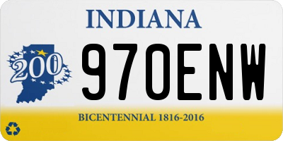 IN license plate 970ENW