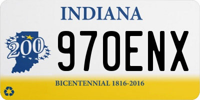 IN license plate 970ENX