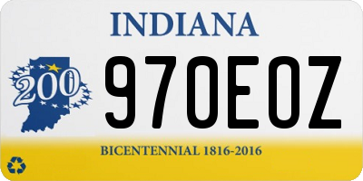 IN license plate 970EOZ
