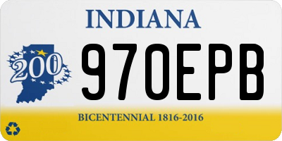 IN license plate 970EPB