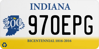 IN license plate 970EPG