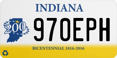 IN license plate 970EPH