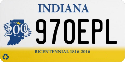IN license plate 970EPL