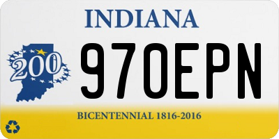 IN license plate 970EPN