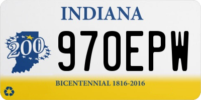IN license plate 970EPW
