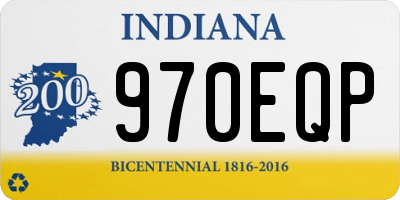 IN license plate 970EQP