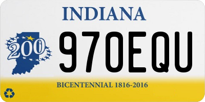 IN license plate 970EQU