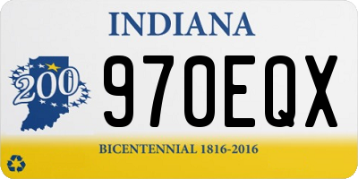 IN license plate 970EQX