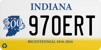 IN license plate 970ERT