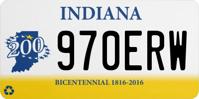 IN license plate 970ERW