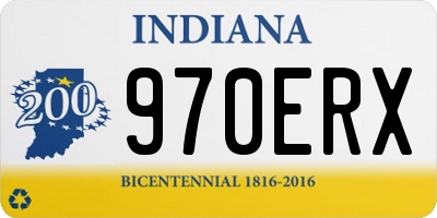 IN license plate 970ERX