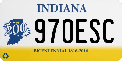 IN license plate 970ESC
