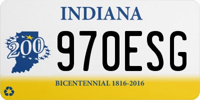 IN license plate 970ESG