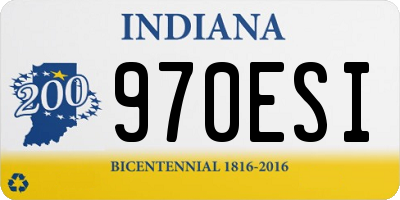 IN license plate 970ESI