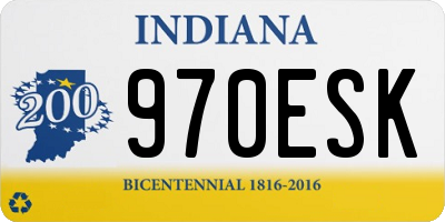 IN license plate 970ESK