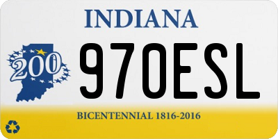 IN license plate 970ESL