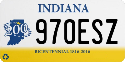 IN license plate 970ESZ
