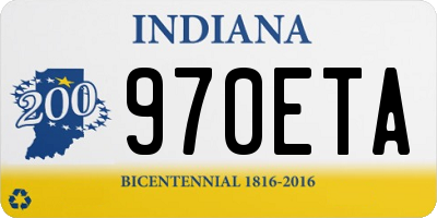 IN license plate 970ETA