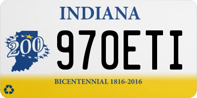 IN license plate 970ETI