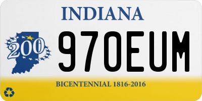 IN license plate 970EUM