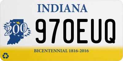 IN license plate 970EUQ